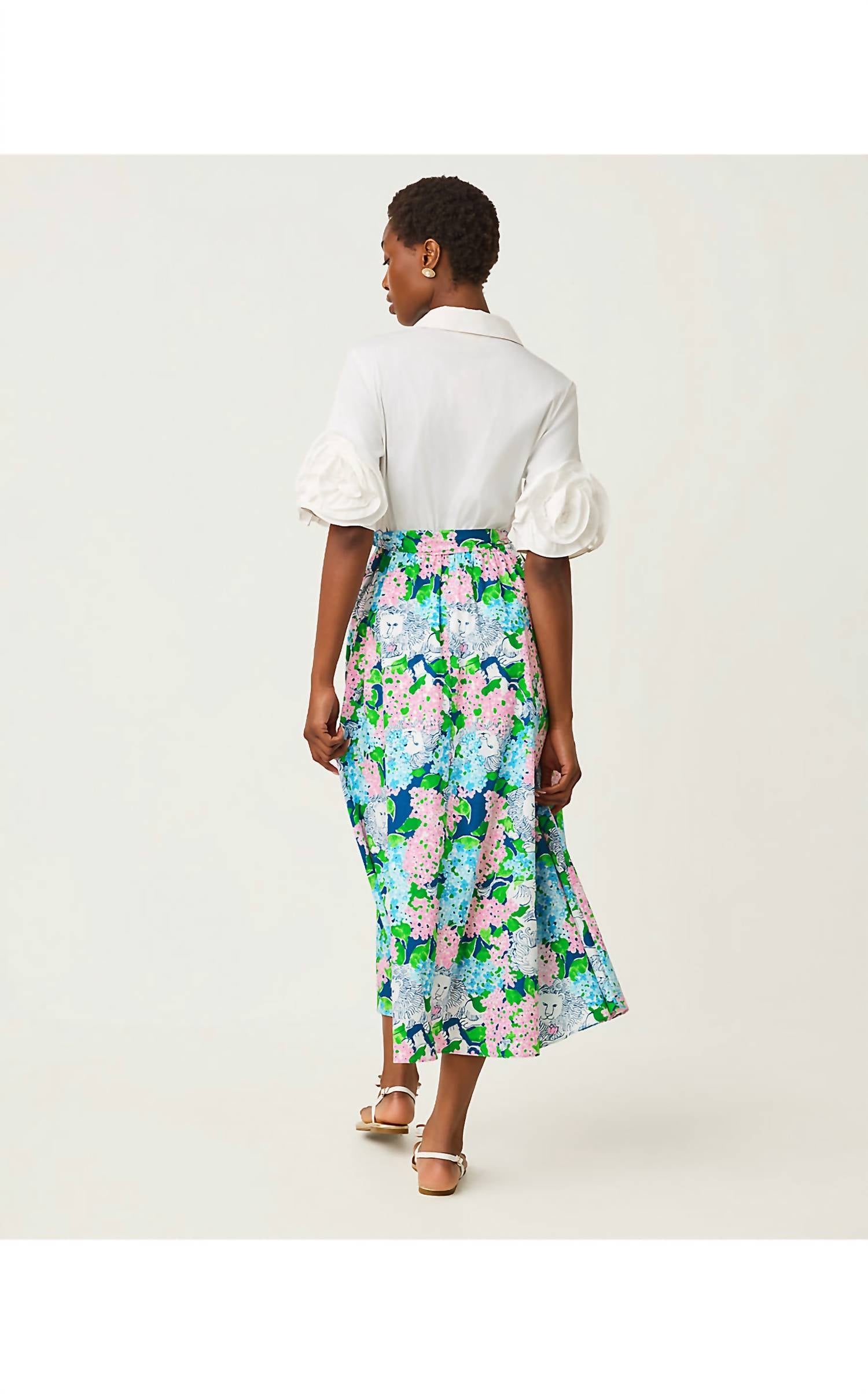 Sonaire Midi Shirtdress In Starlight Navy/lydia The Lion