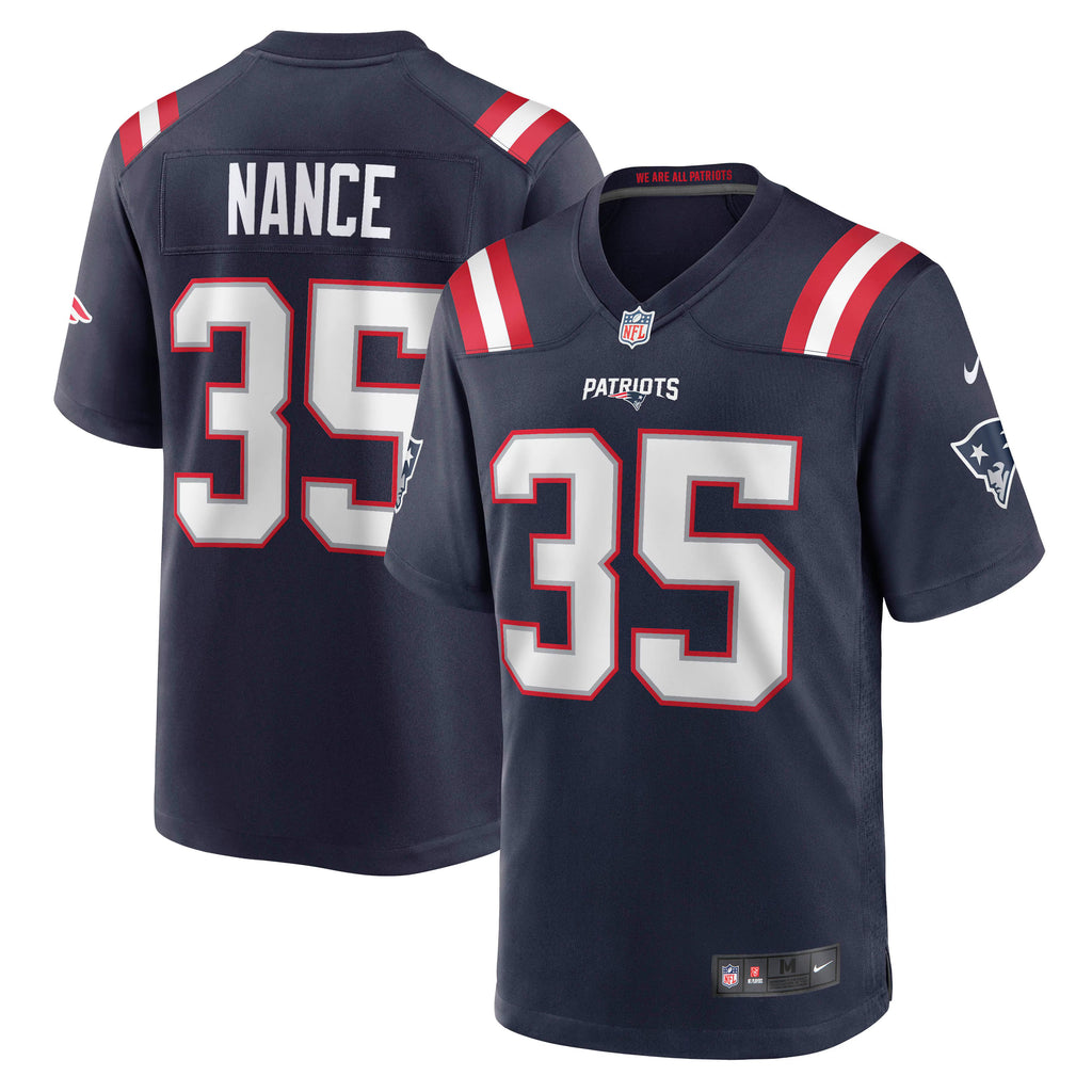 New England Patriots Jim Nance Navy Retired Player Jersey