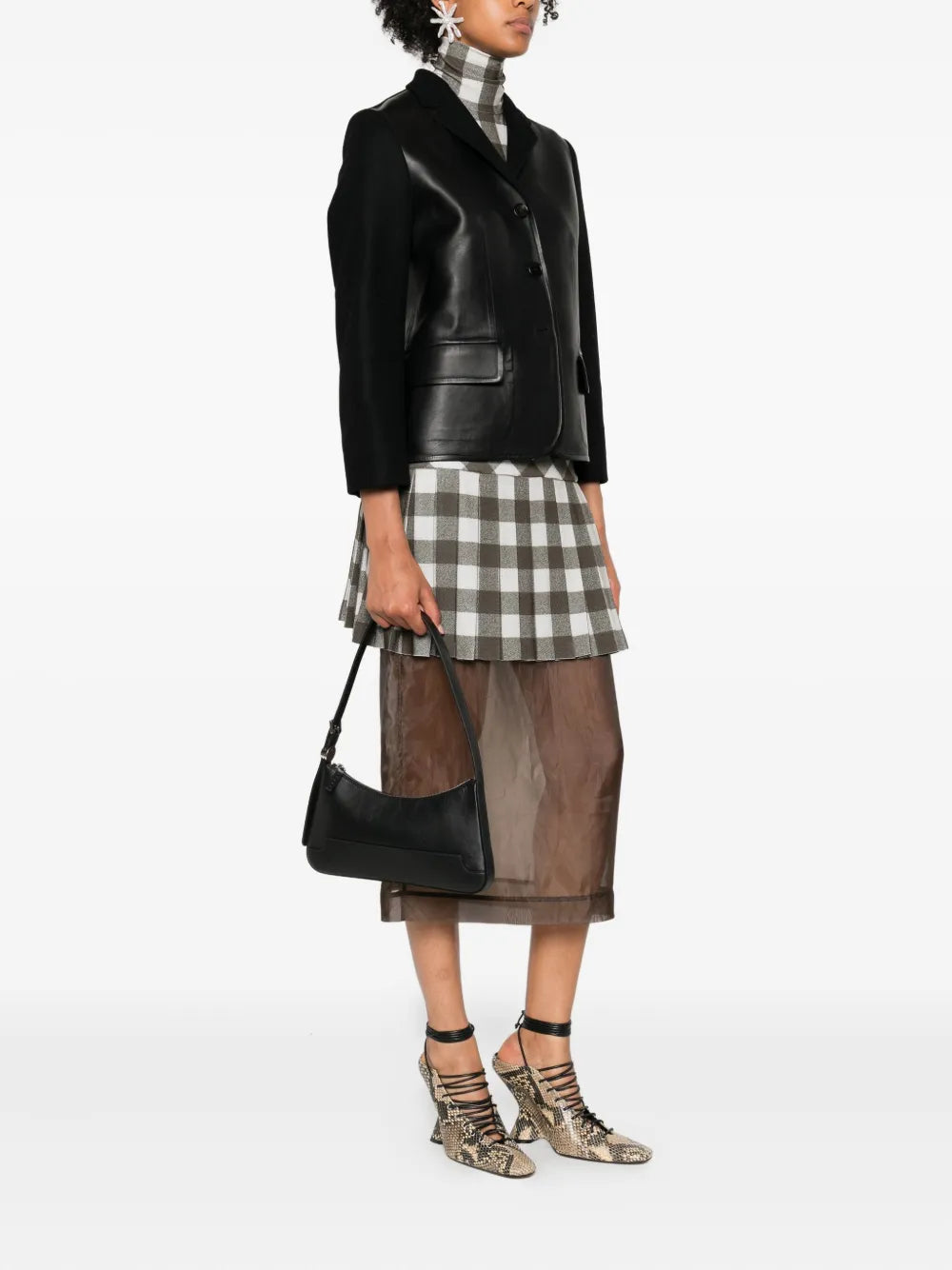 Marni Women Leather Shoulder Bag With Zip