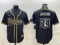 Men's Las Vegas Raiders Bo Jackson #34 Black Player Game Jersey1 Joint Edition