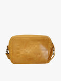 Women's Medium Zipper Crossbody Bag In Perforated Cognac