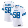 Detroit Lions Penei Sewell White Game Jersey