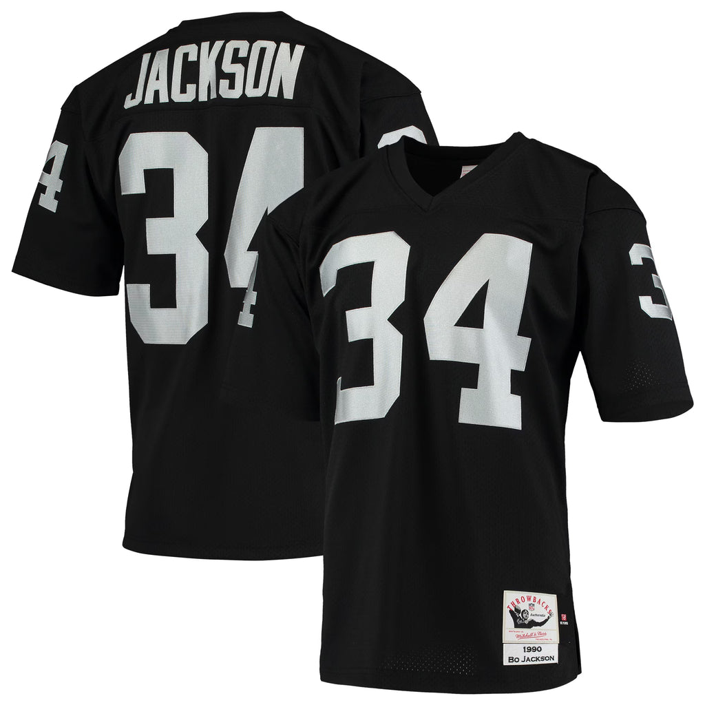 Las Vegas Raiders 1990 Bo Jackson Mitchell & Ness Black Authentic Throwback Retired Player Jersey