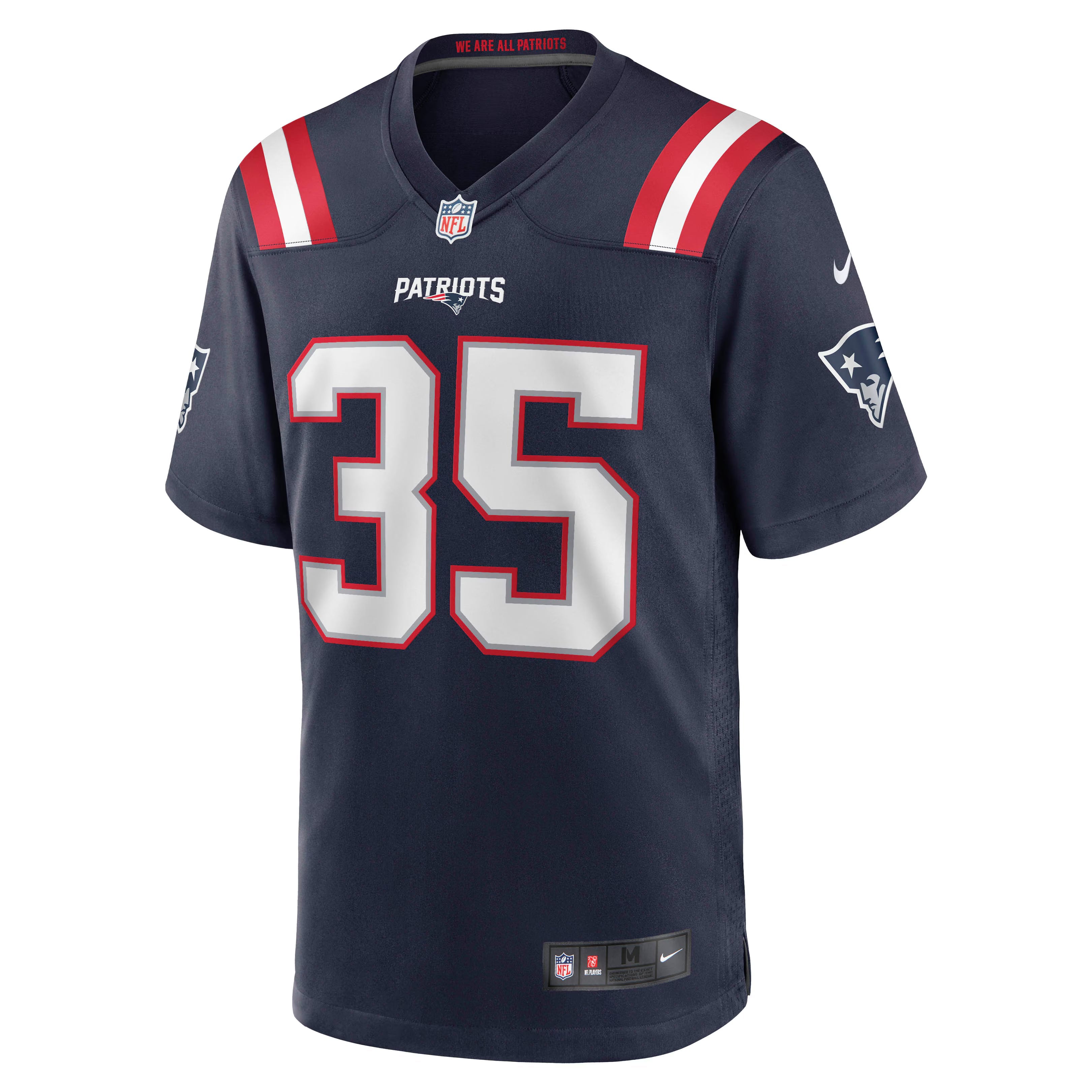 New England Patriots Jim Nance Navy Retired Player Jersey