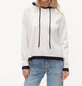 Jessie Colorblock Hoodie In White/navy