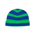 Stripe Turnback Hat In Bright Green Cobalt