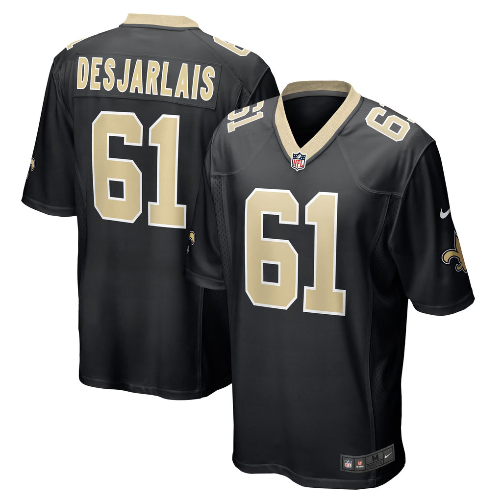 New Orleans Saints Drew Desjarlais Black Game Player Jersey