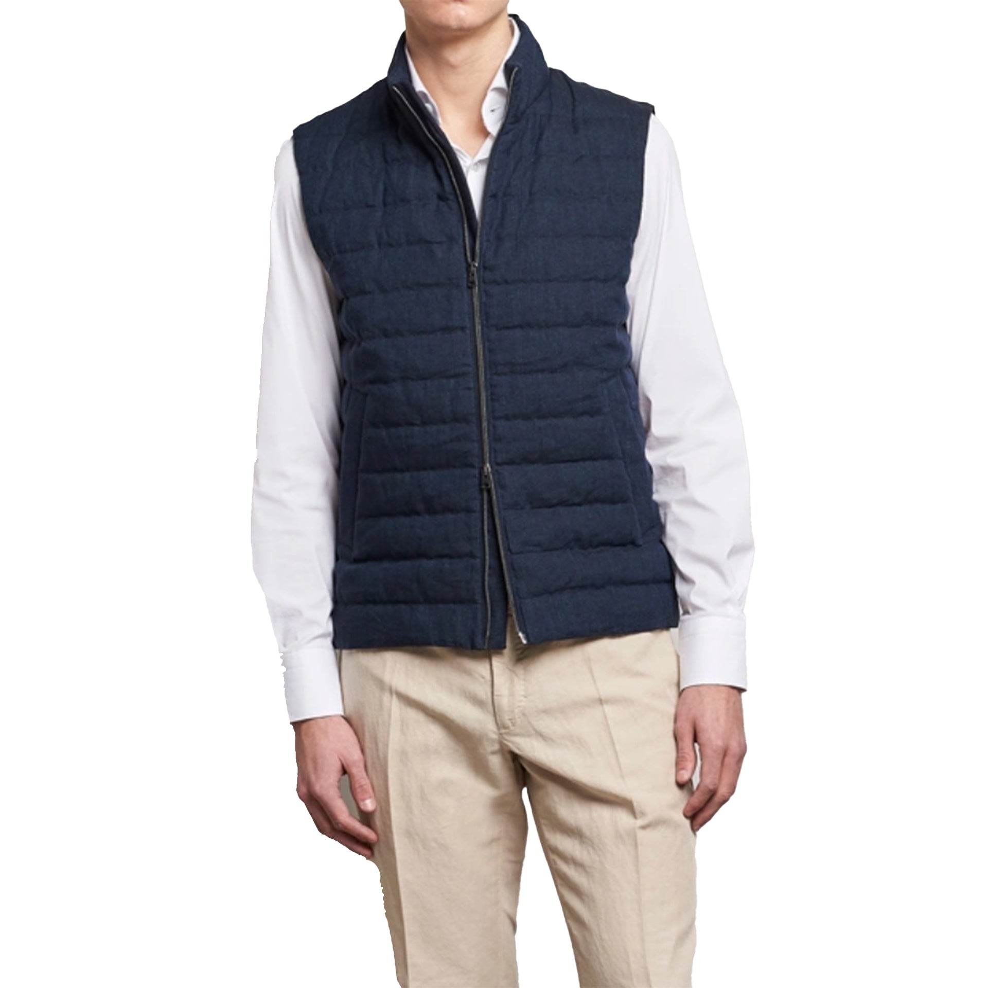 Herno Linen Down Gilet Men