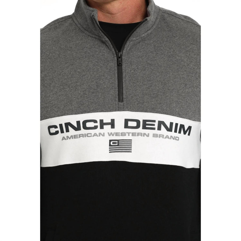 Colorblock Quarter-Zip Pullover Sweater In Multi