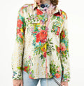 Harriet Button-Down Shirt In Cream Floral Combo