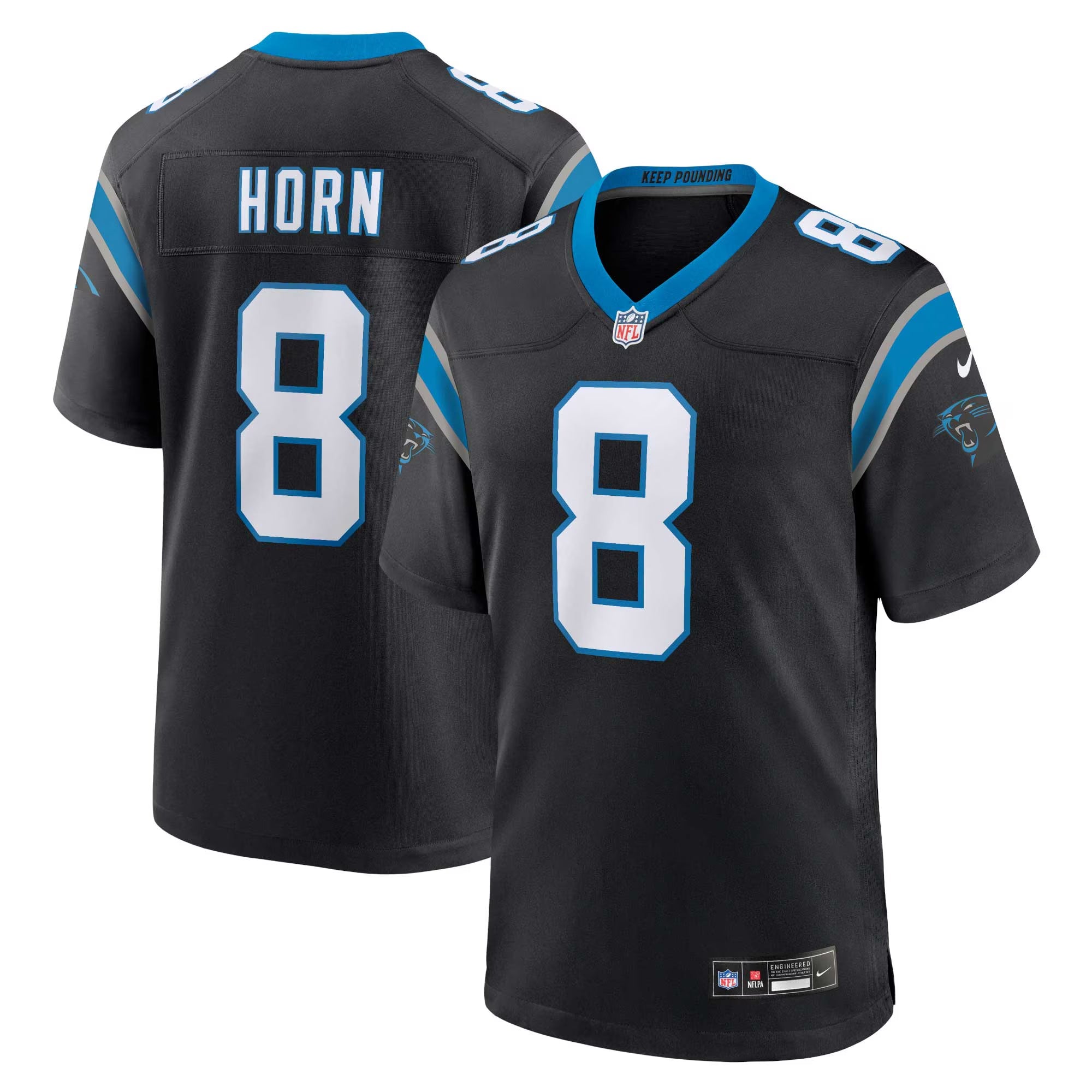 Carolina Panthers Jaycee Horn Black Game Jersey