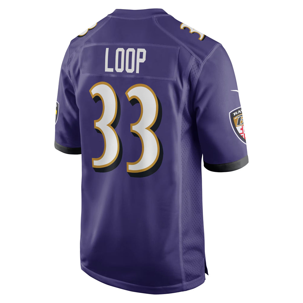 Baltimore Ravens Tyler Loop Purple Team Game Jersey