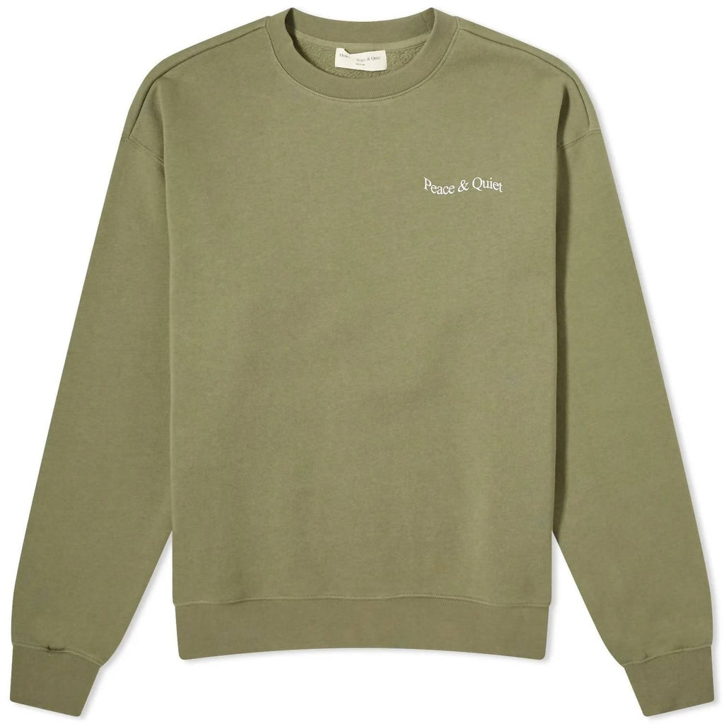 Men's Wordmark Crewneck Sweatshirt In Olive
