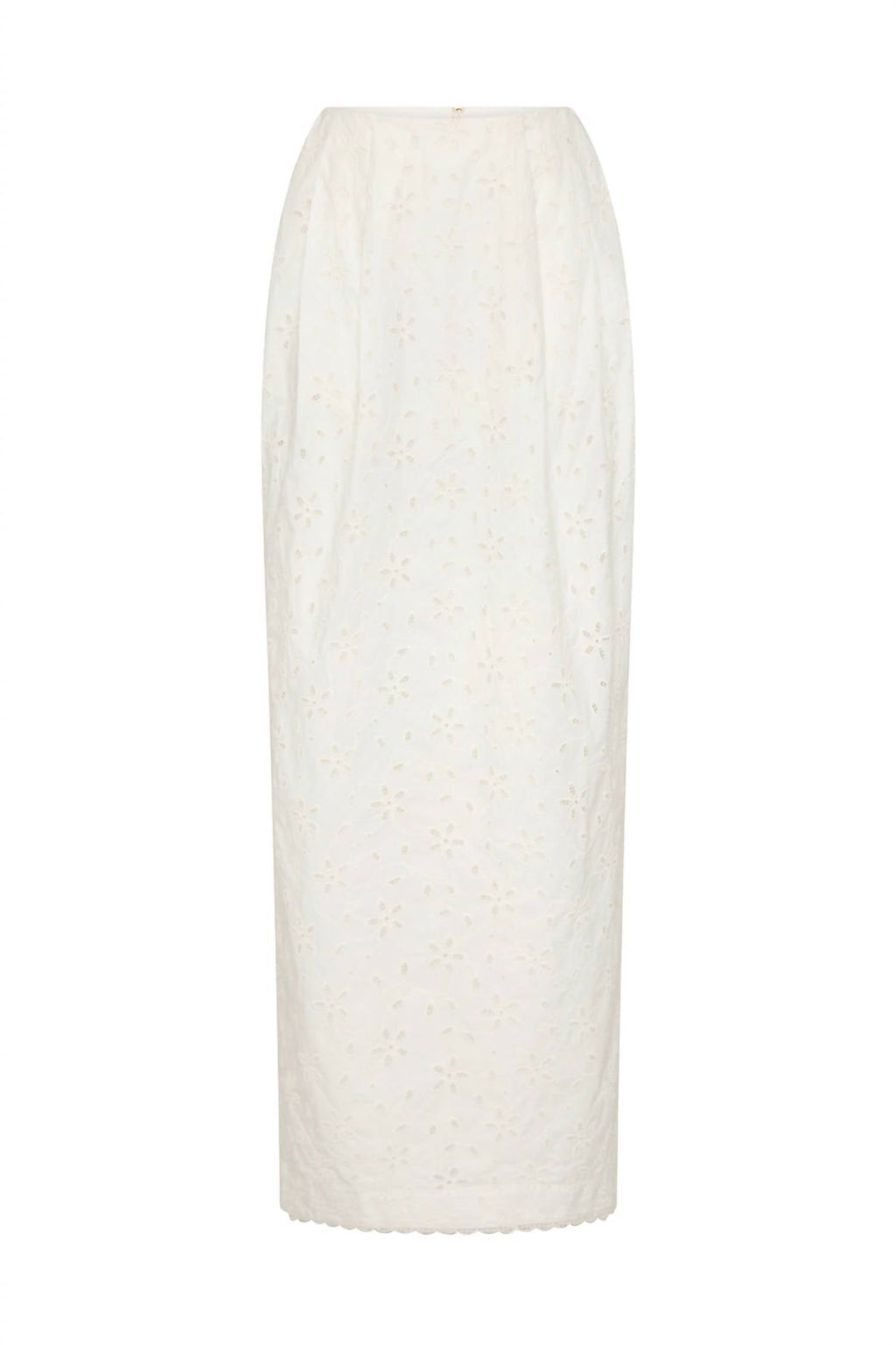 Salma Column Maxi Skirt In Vintage White