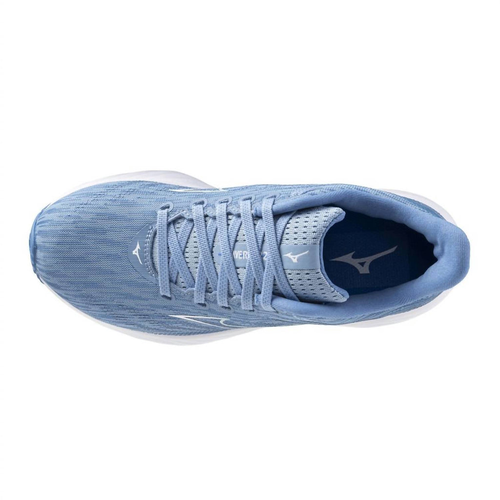 Women's Wave Rider 28 Running Shoe In Glacier Lake-White