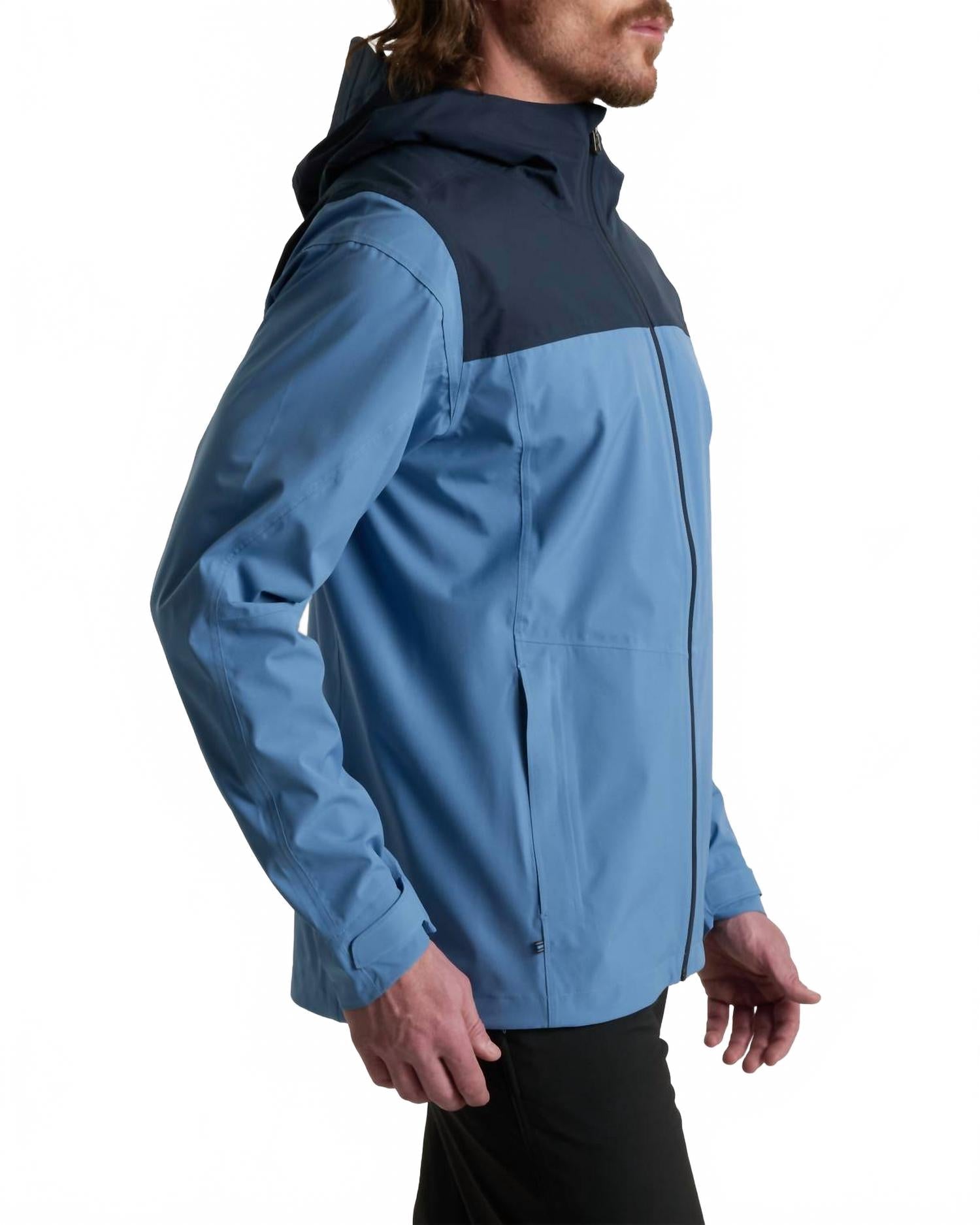 Men's Stretch Voyager Waterproof Jacket In Raven