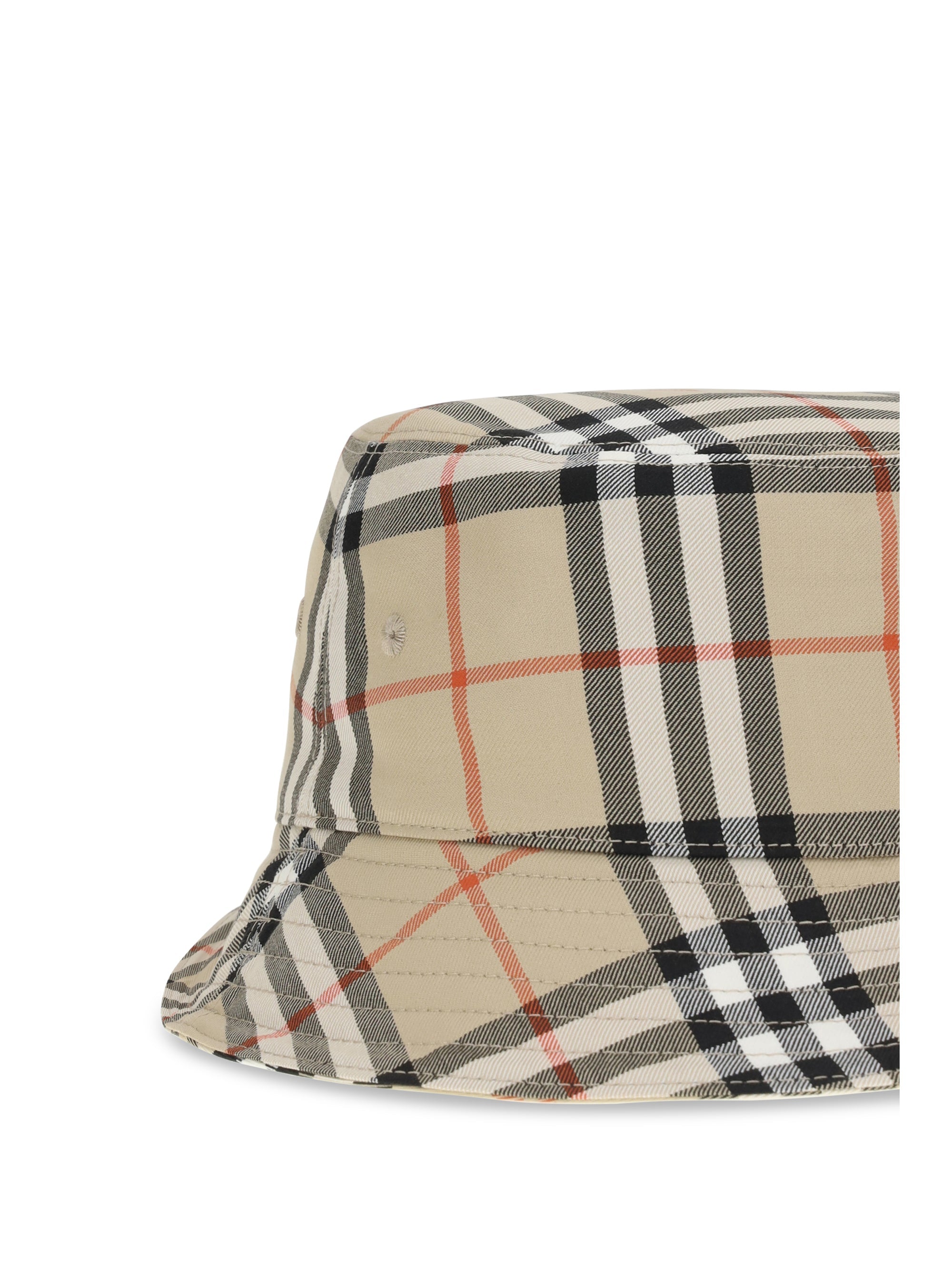 Burberry Men Check Cotton Bucket Hat
