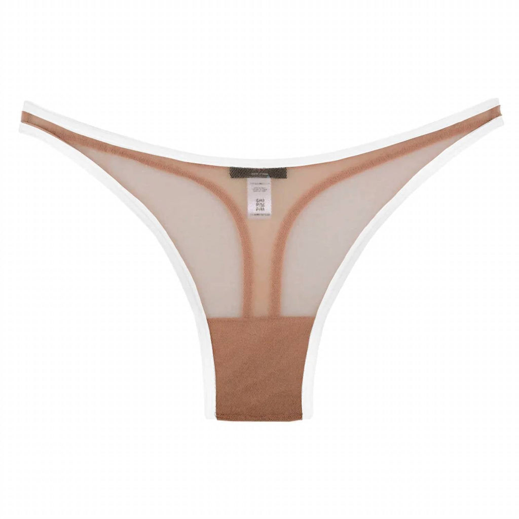 Soire Confidence 2-Tone Thong Bottom In Beige