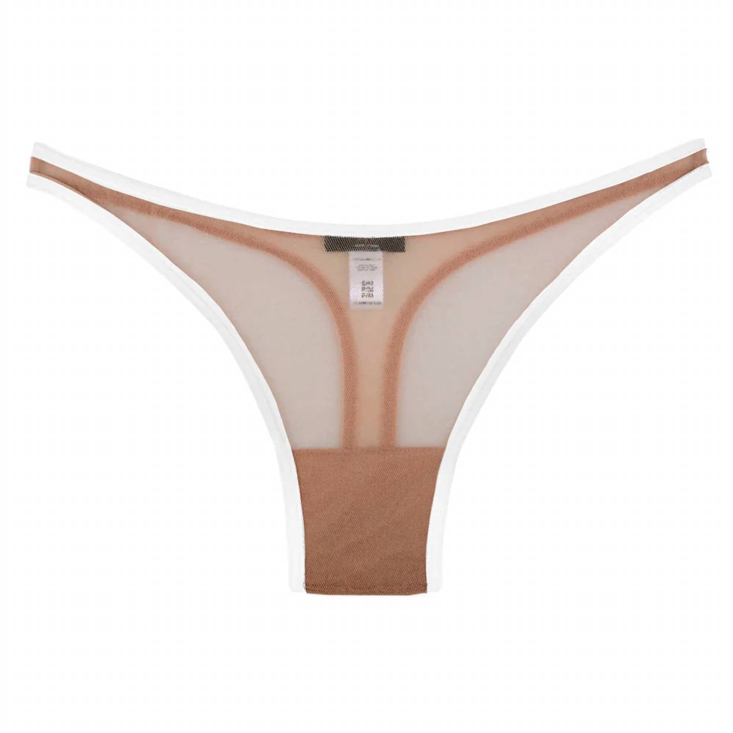Soire Confidence 2-Tone Thong Bottom In Beige