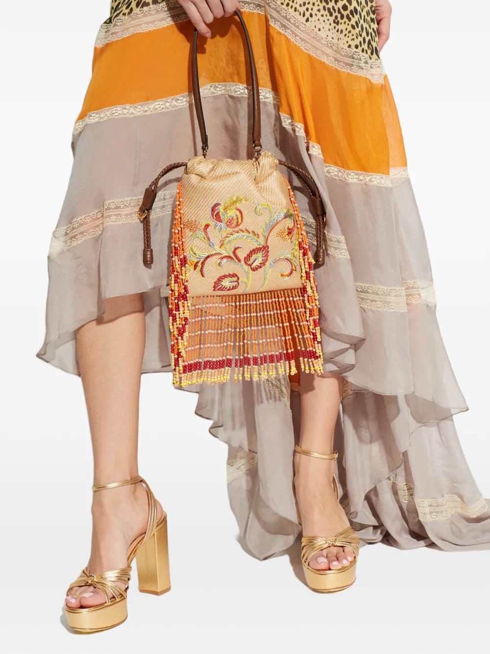 Etro Women Kalispera Small Embroidered Tote Bag