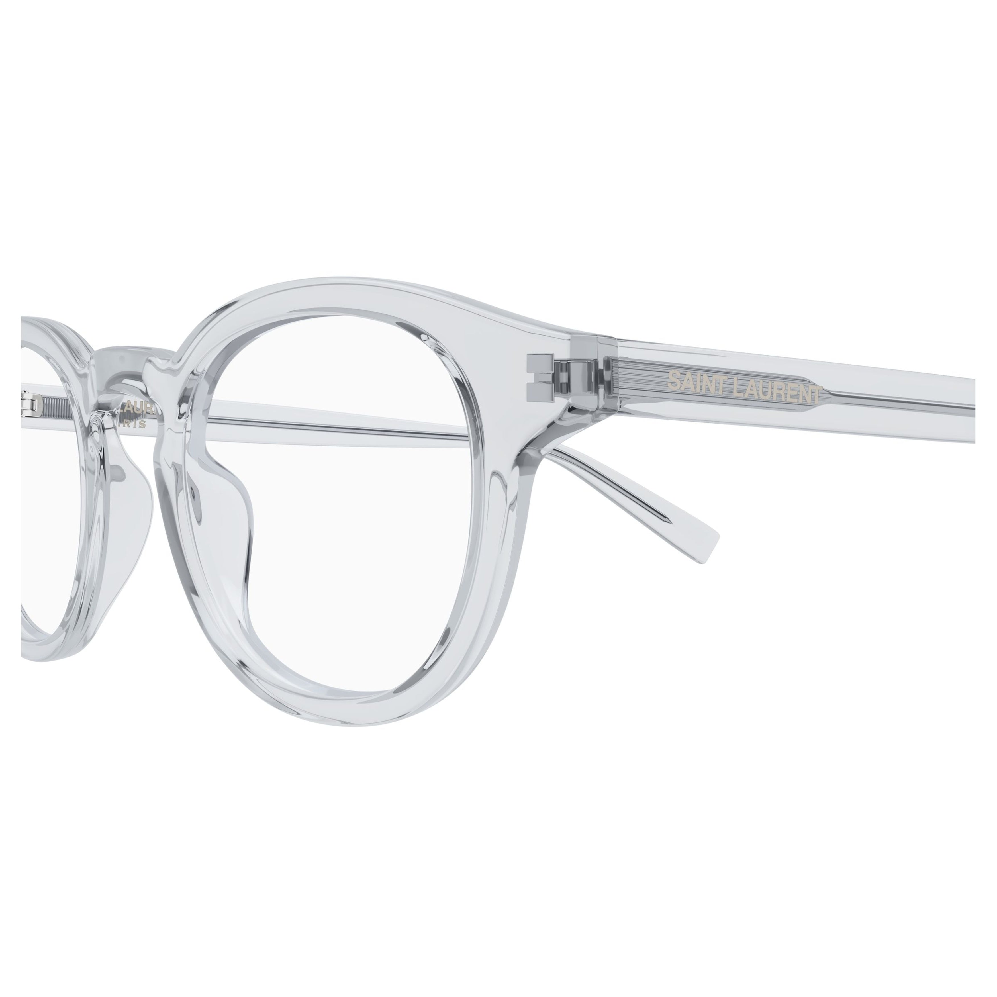 Translucent Rounded Frame Eyeglasses With Keyhole Bridge