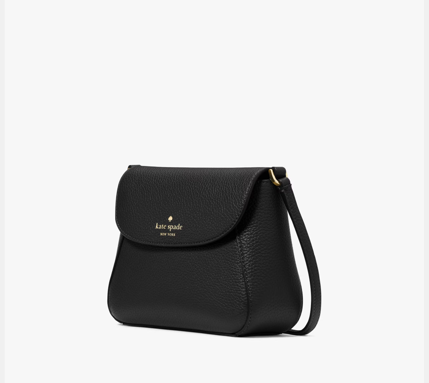 NWT Kate Spade Monica Small Flap Crossbody Leather Bag In Black