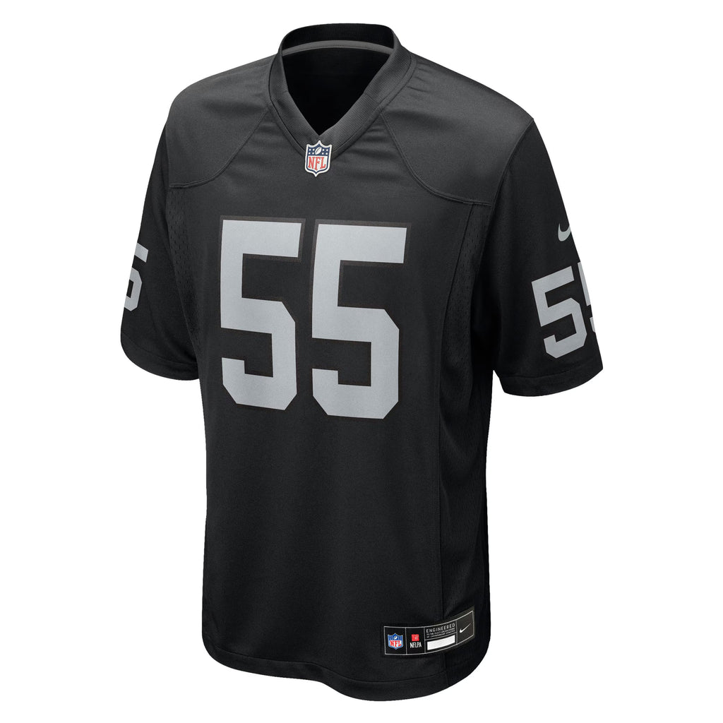 Las Vegas Raiders Cody Lindenberg Black Team Game Jersey