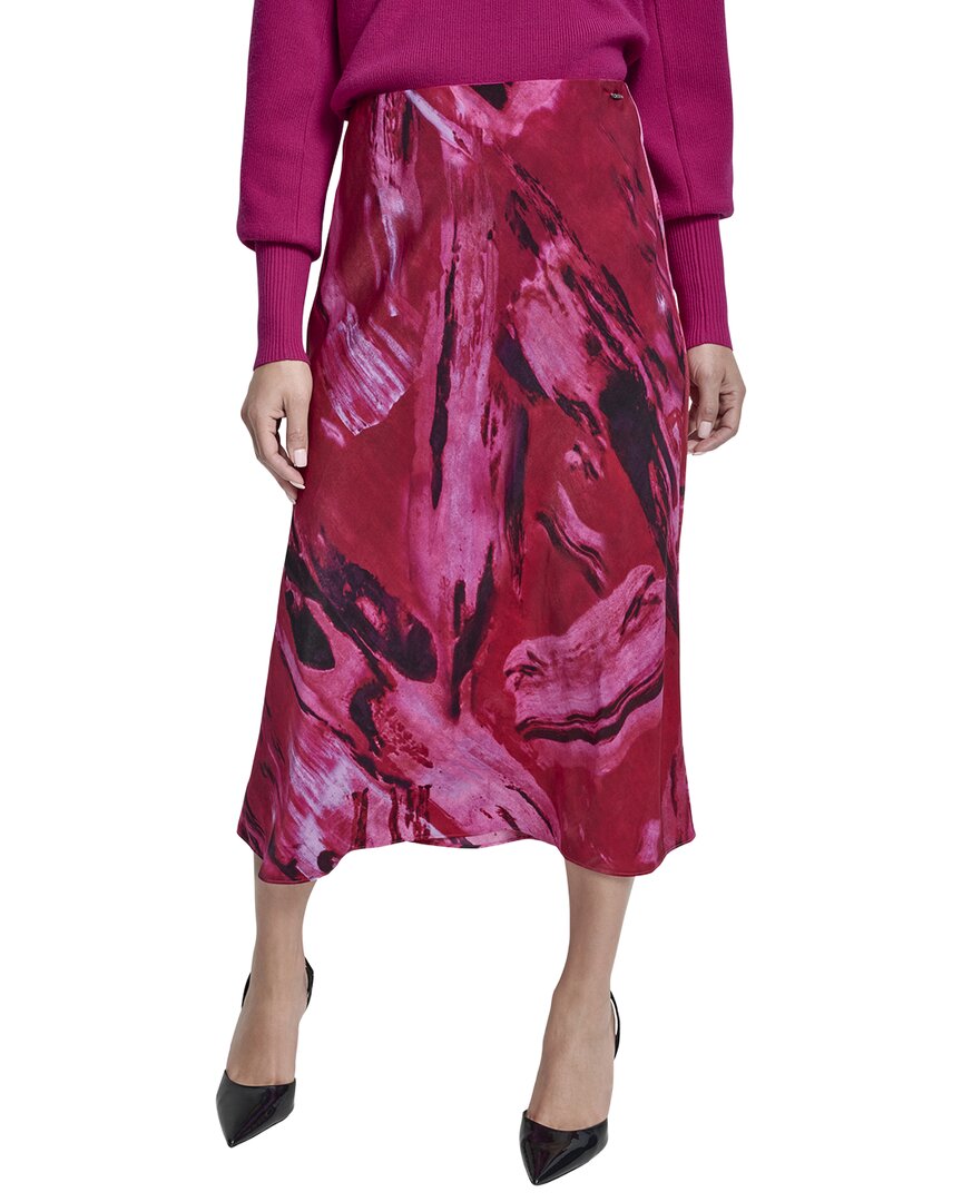 DKNY Printed Bias Skirt