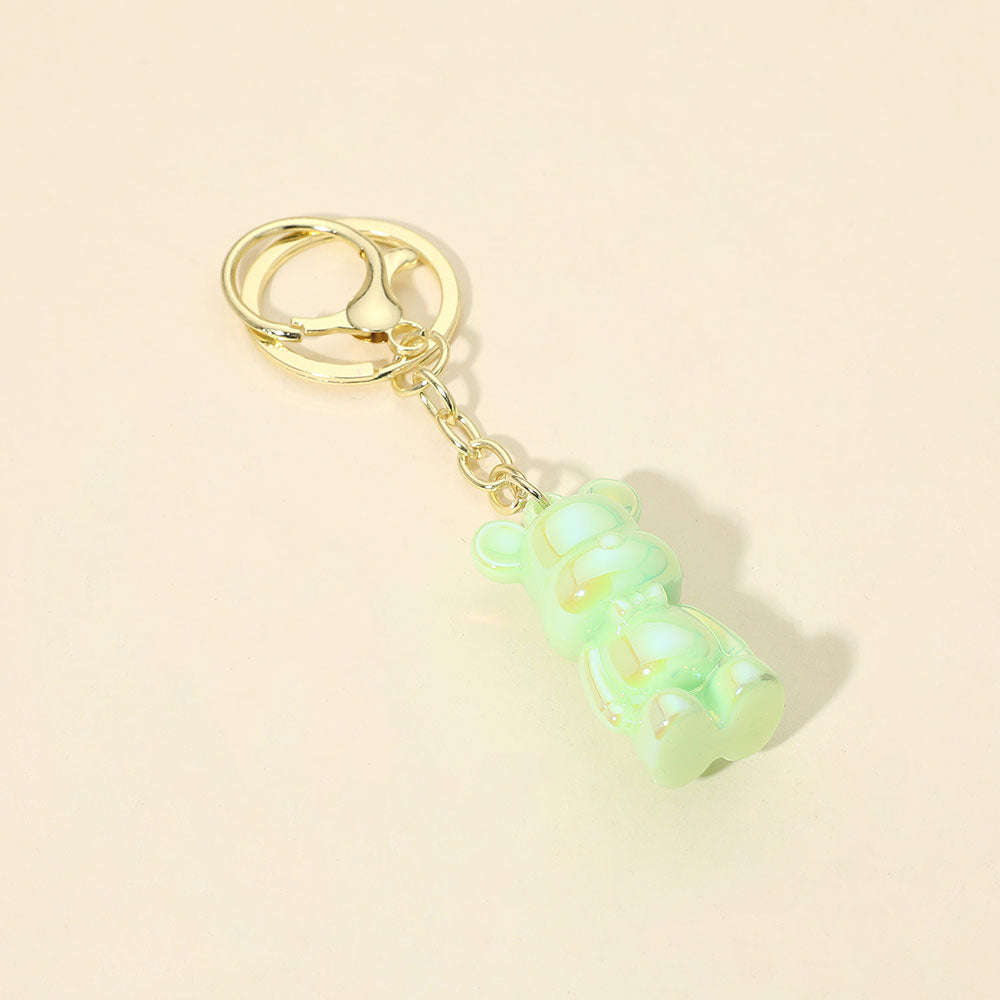 12PCS - Iridescent Cute Bear Charm Keychain Bag Charms