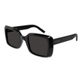 Saint Laurent Sunglasses Square Full Rim, Havana Frame And Green Lens Sl497002