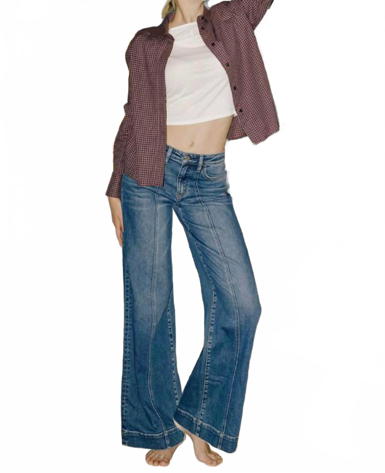 High Rise Extreme Wide Leg Trouser Jeans In Medium