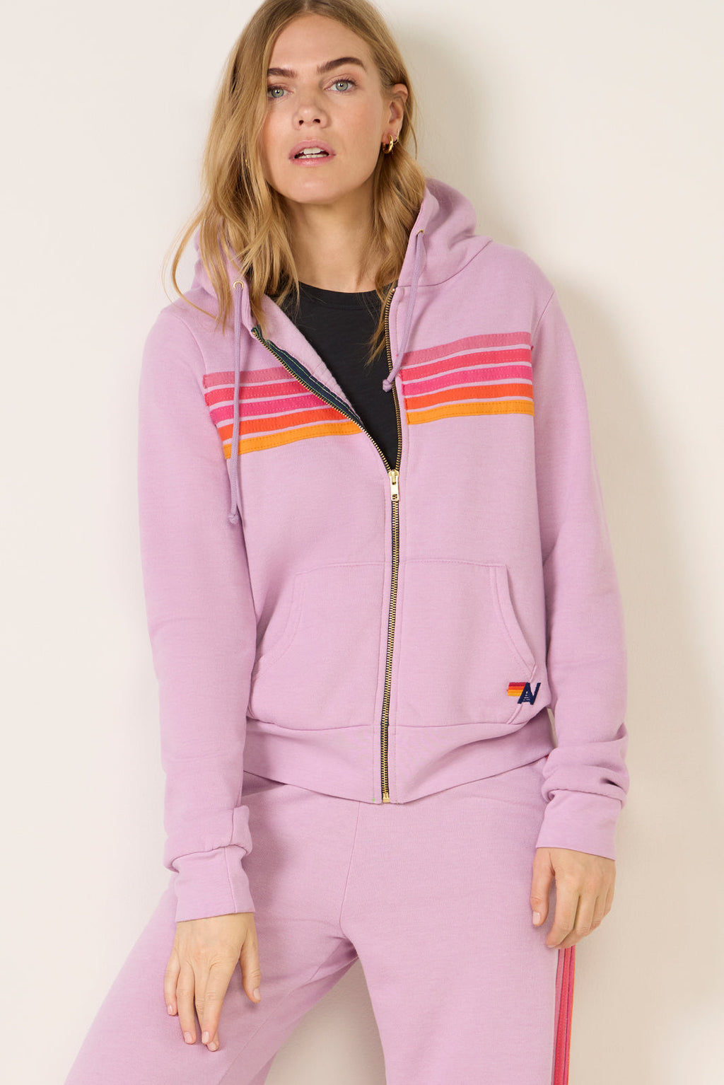 Women's 5 Stripe Zip Hoodie