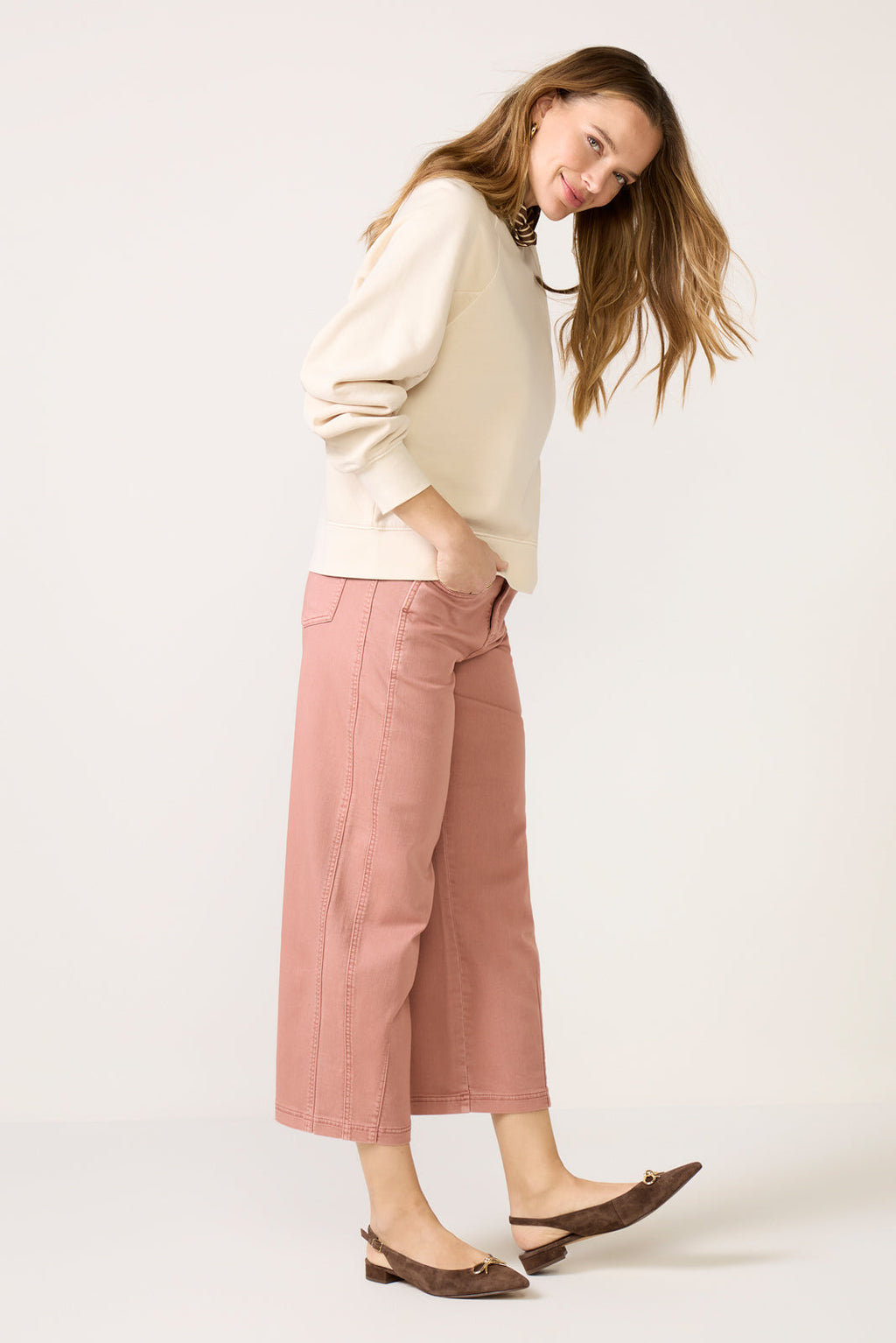 Women's Shirred Sleeve Sweatshirt