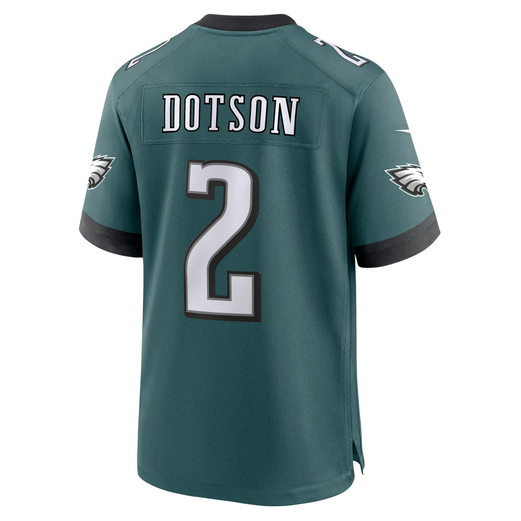 Philadelphia Eagles Jahan Dotson Midnight Green Team Game Jersey