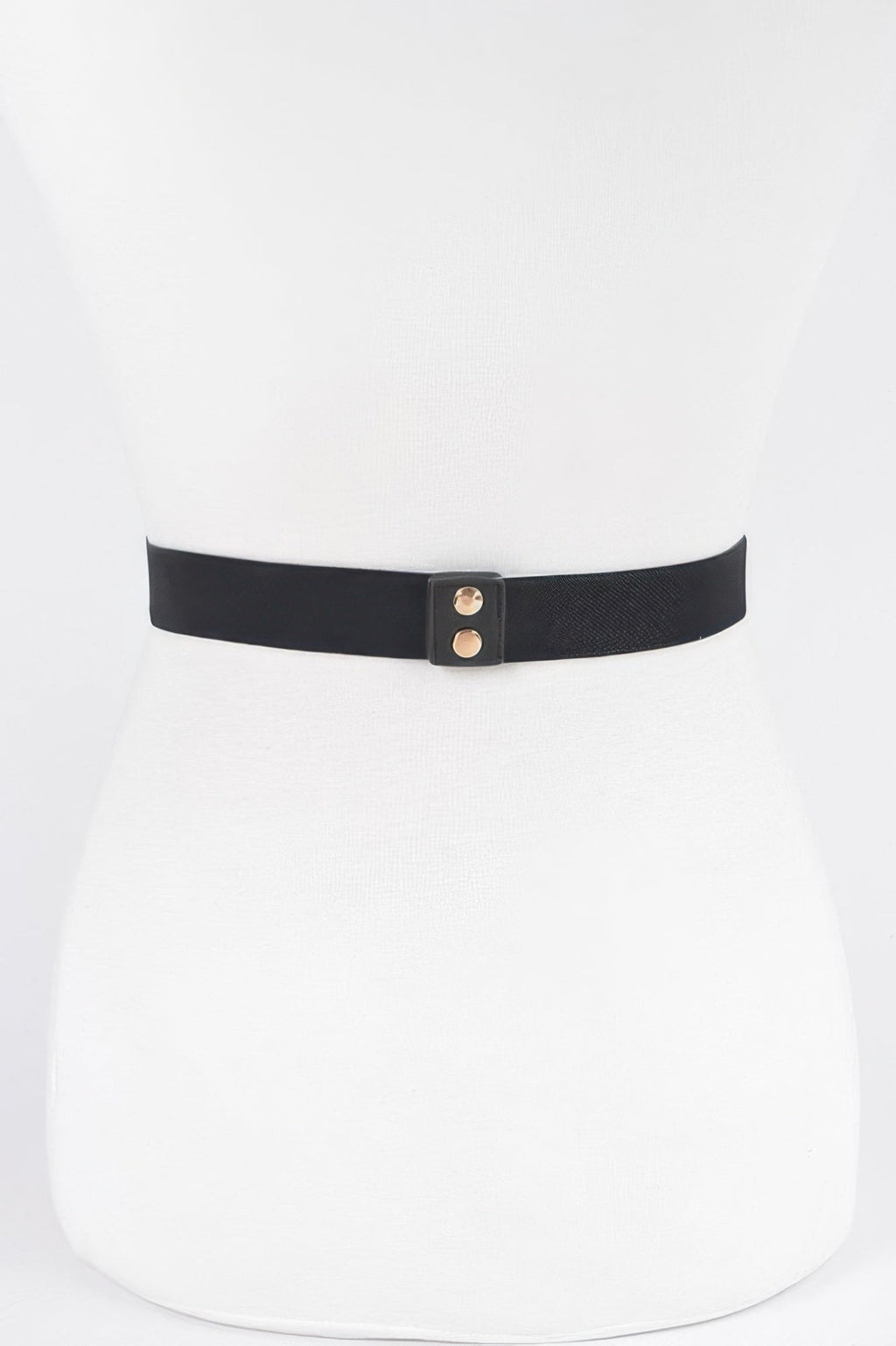 Plus Size Elastic Waist Belt with Metal Buckle