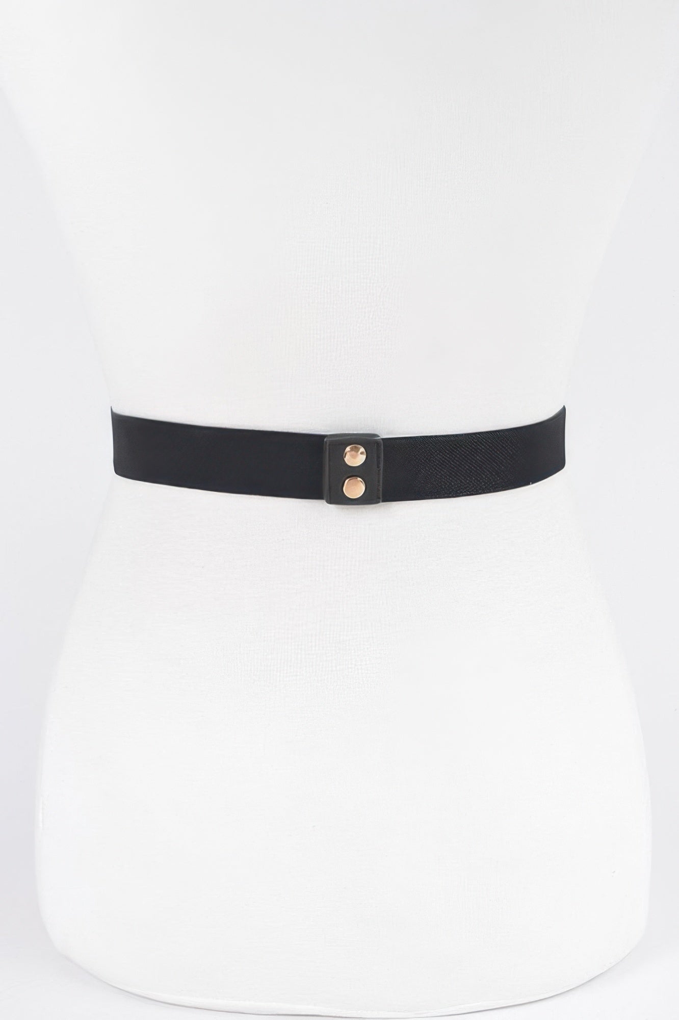 Plus Size Elastic Waist Belt with Metal Buckle