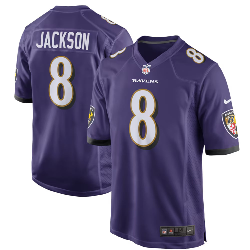 Baltimore Ravens Lamar Jackson Purple Game Player Jersey