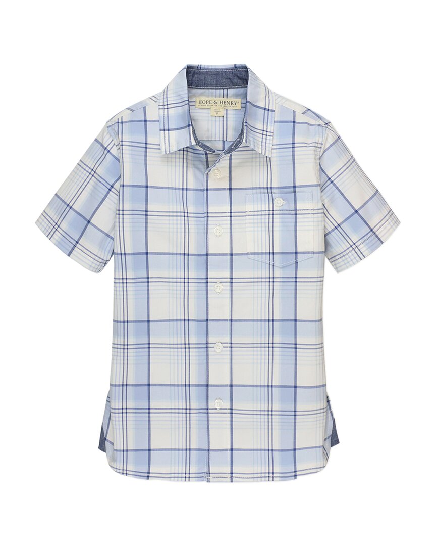 Hope & Henry Plaid Short Sleeve Shirt