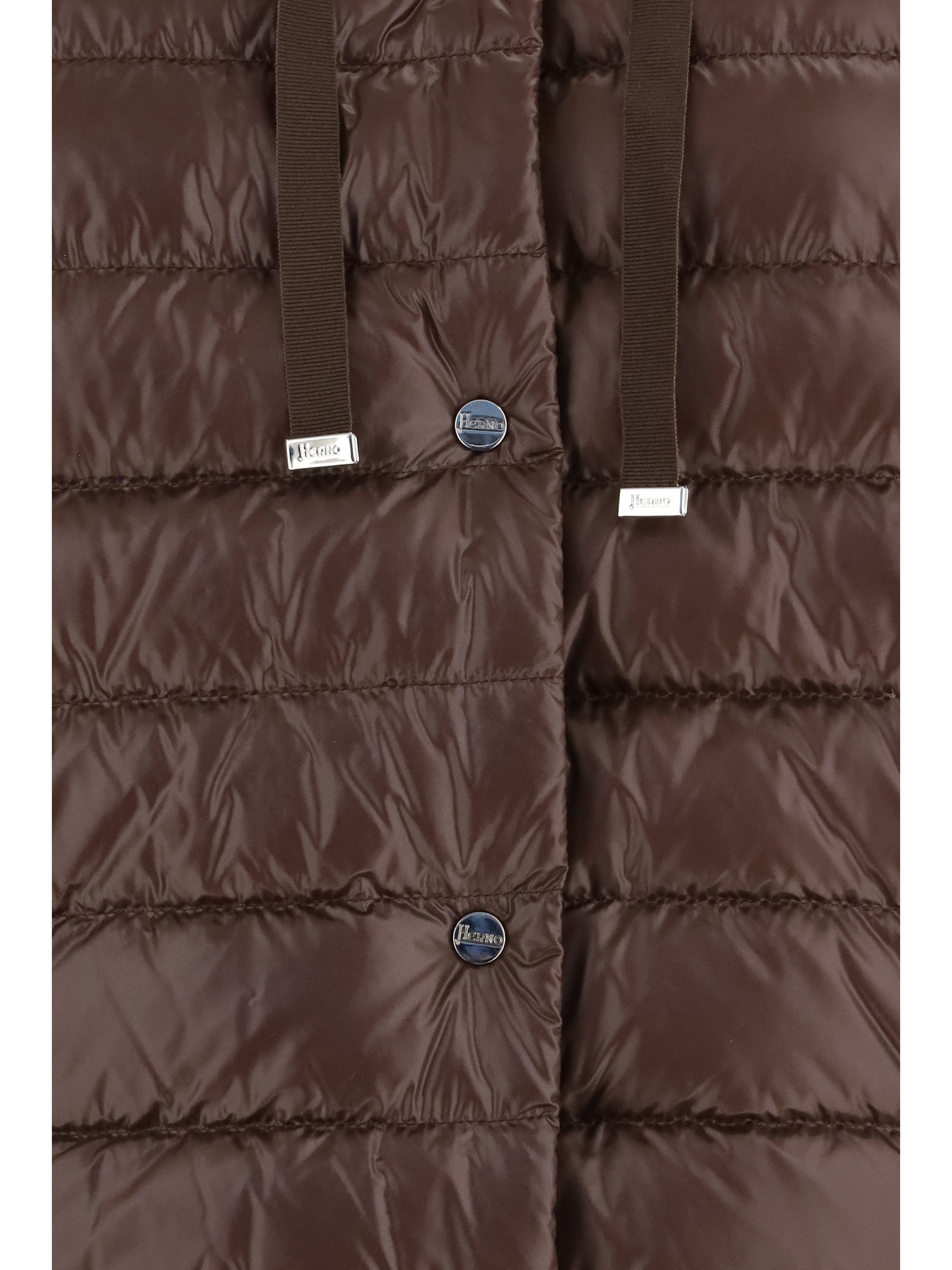Herno Women Down Jacket With Wool Sleeves