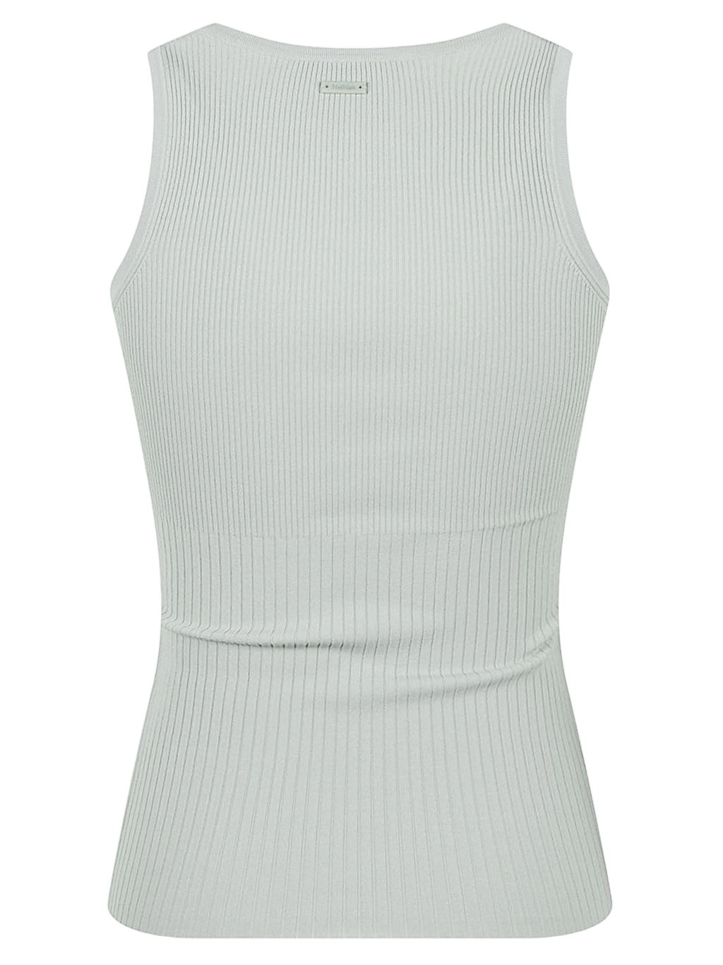 Sleeveless Ribbed Knit Top with Scoop Neckline