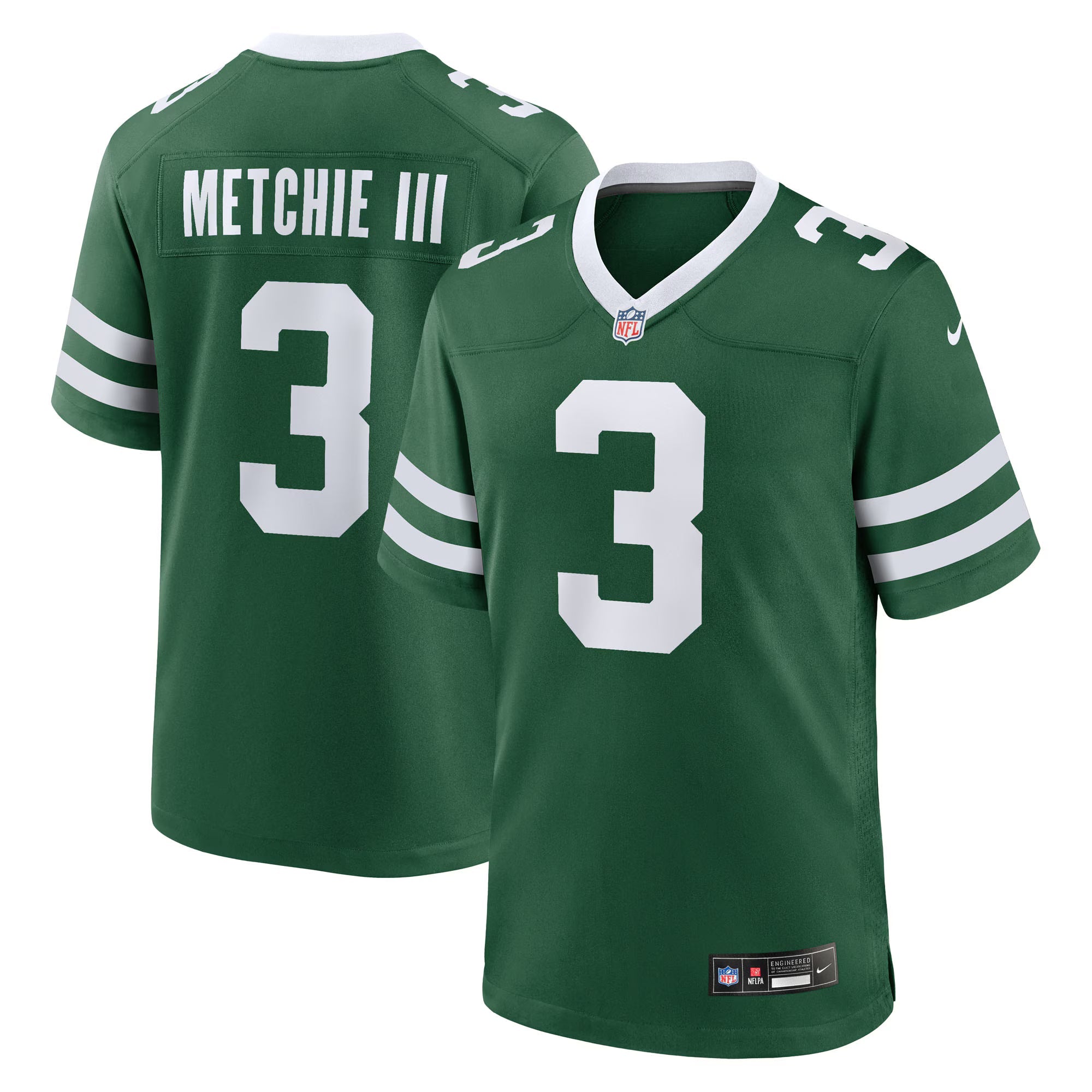 New York Jets John Metchie III Legacy Green Team Game Jersey