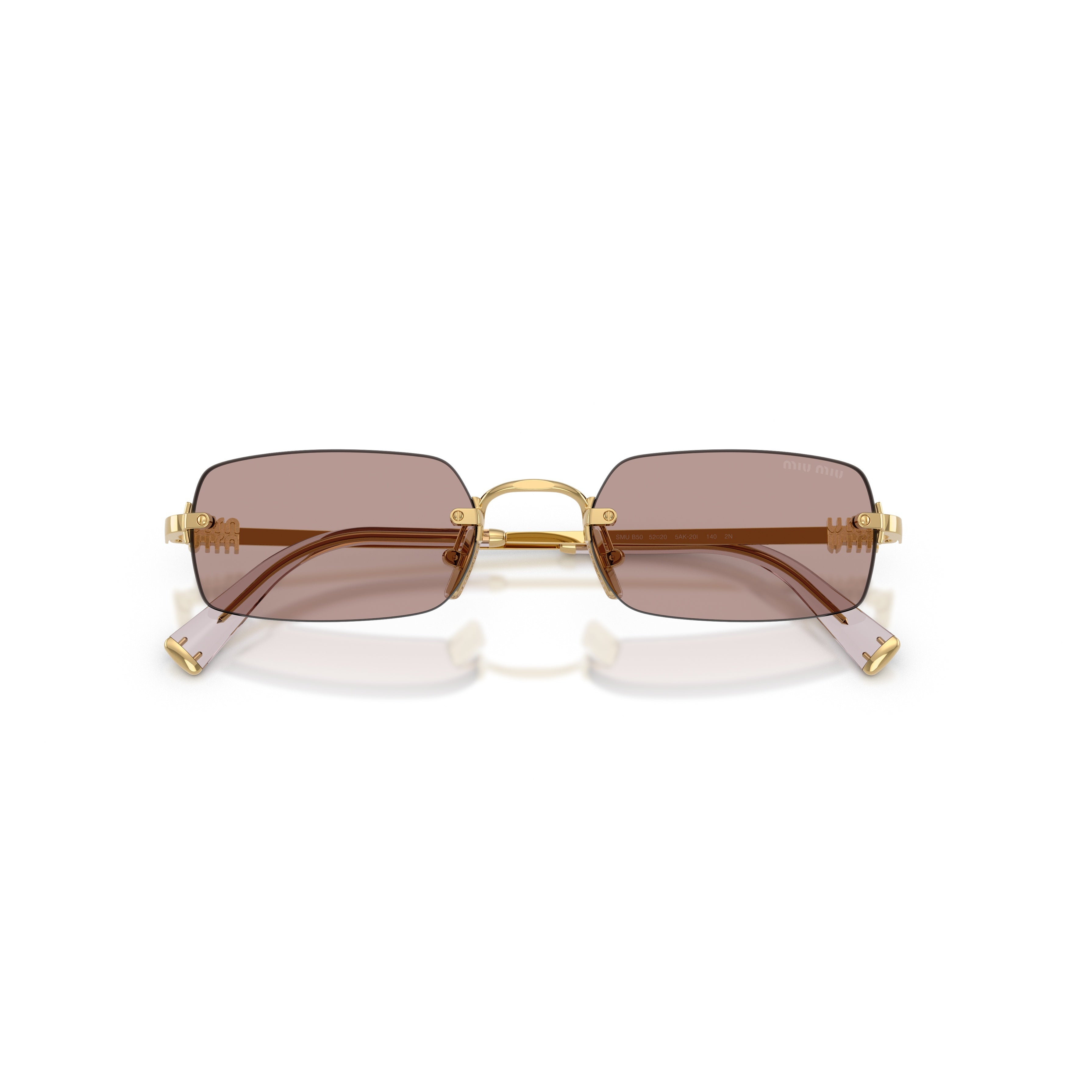 0mu B50s Rimless Rectangular Sunglasses