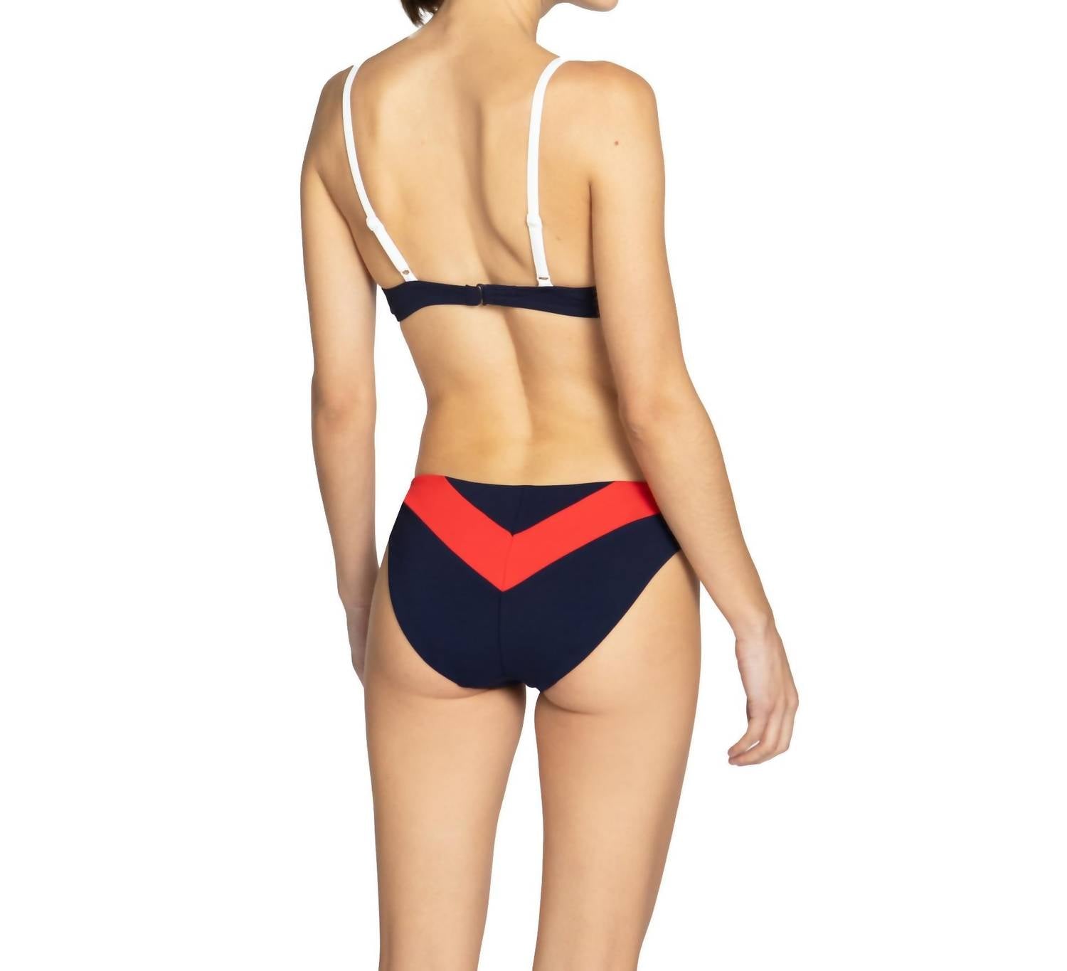 Women's Standard Babe Side Tie Bottom In Navy Combo
