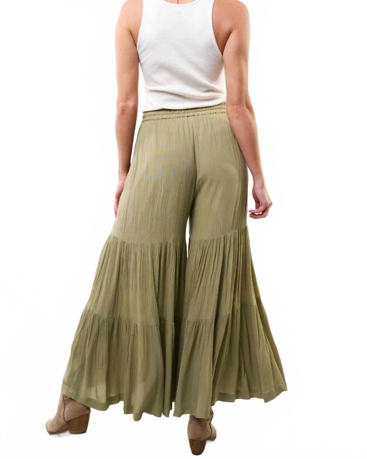 Dream Palazzo Pants In Olive