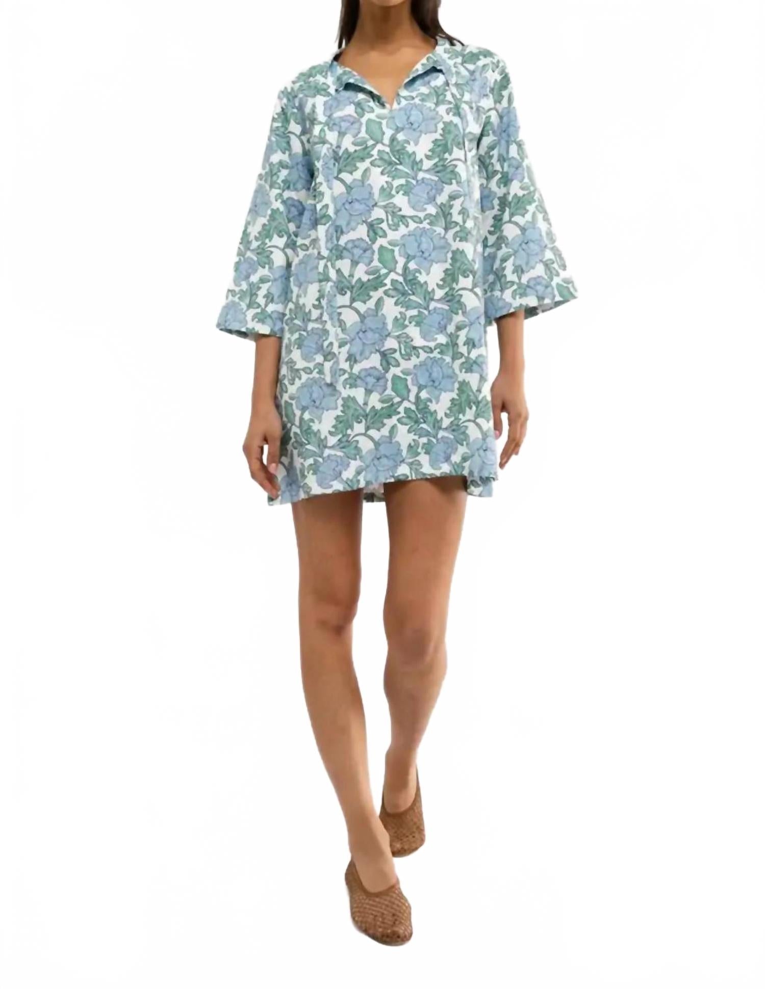 Phoebe Dress In Coastal Garden