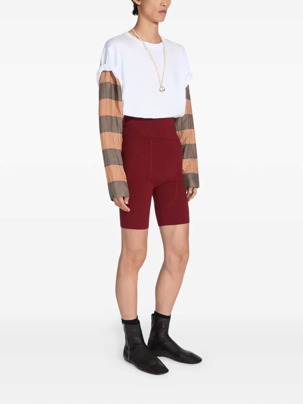 Dries Van Noten Men T-Shirt With Contrasting Sleeves