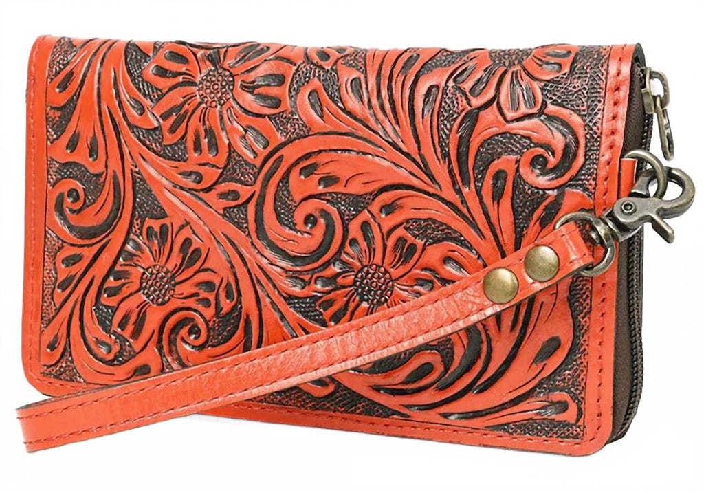 Women's Organizer Wallet In Red