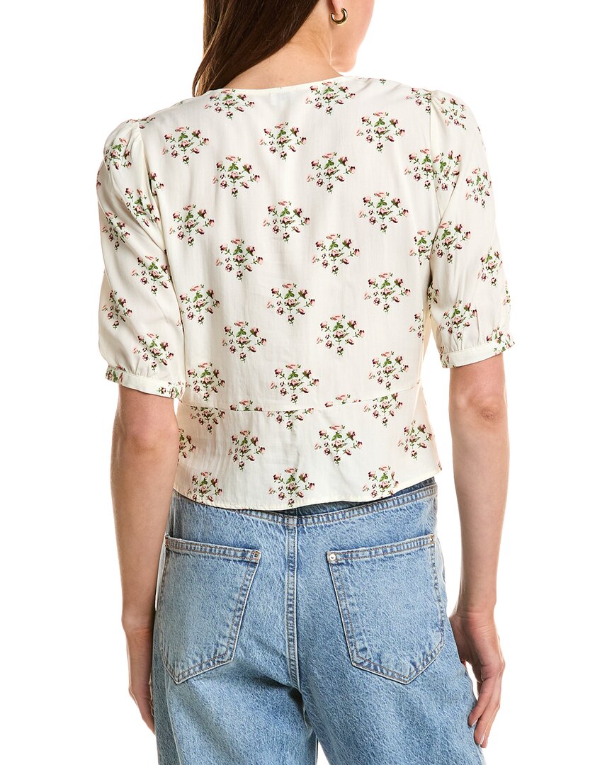 KULE Button Cropped Blouse