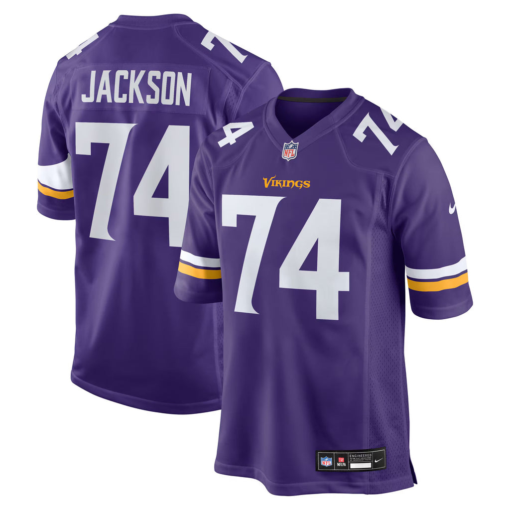 Minnesota Vikings Donovan Jackson Purple 2025 NFL Draft First Round Pick Game Jersey
