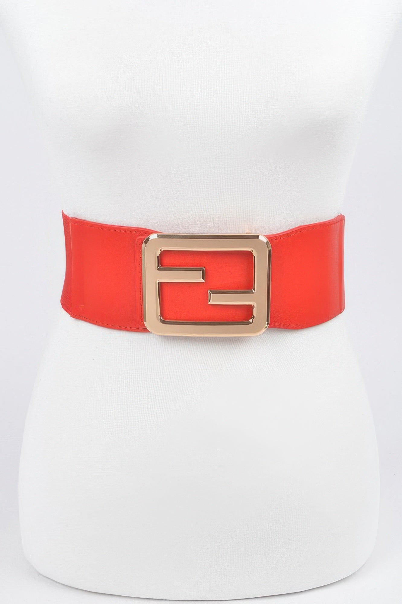Metal Buckle Plus Size Elastic Belt